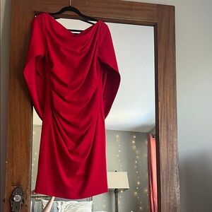 Betsy & Adam Vibrant Red dress